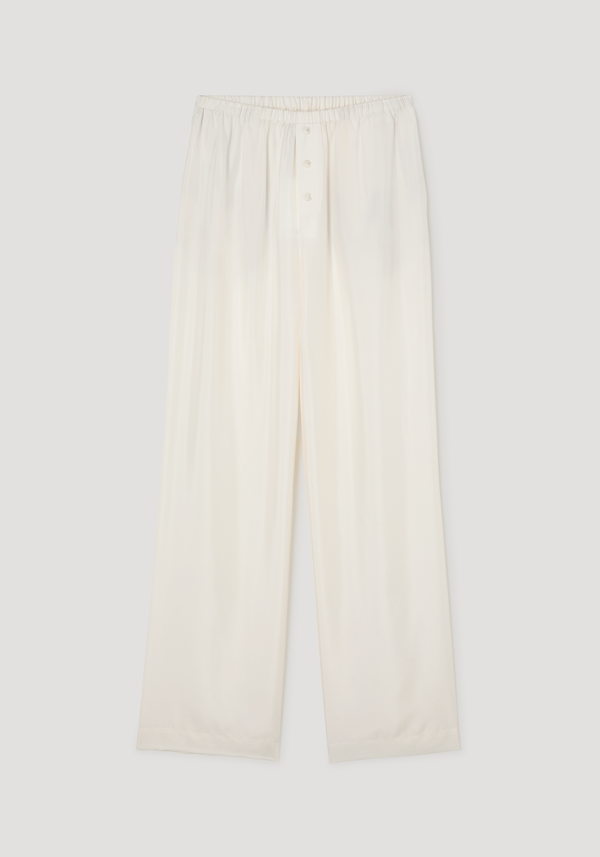 Relaxed silk trousers | cream