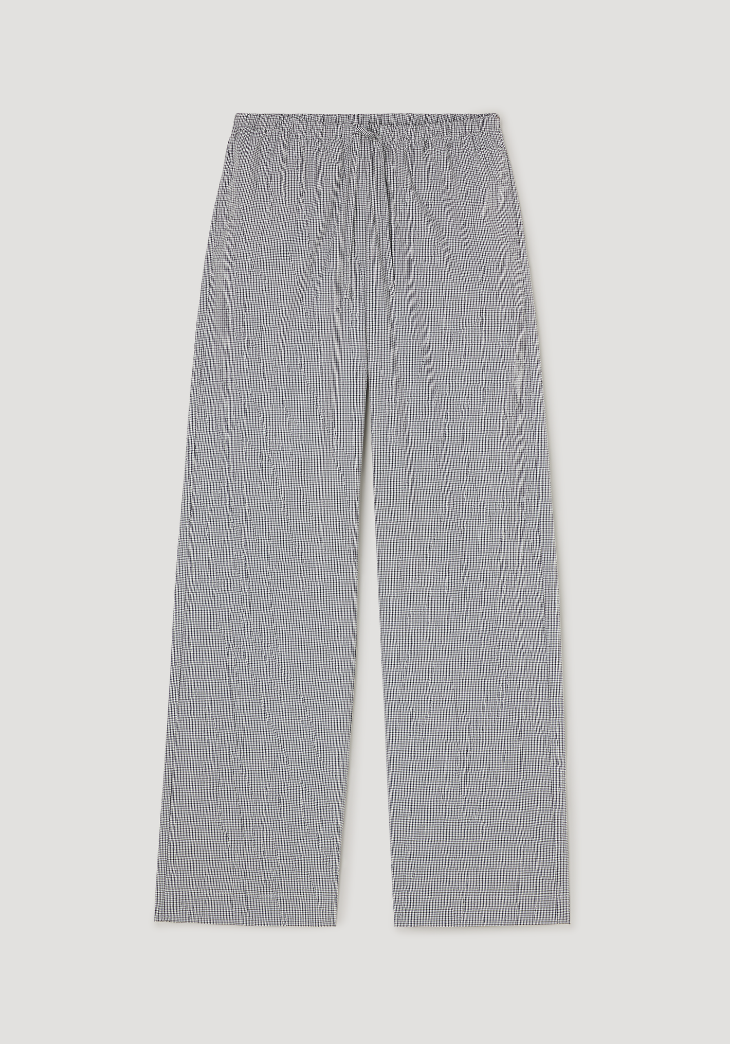 Crushed check pyjama trousers | mini grey check
