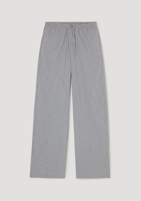 Crushed check pyjama trousers | mini grey check
