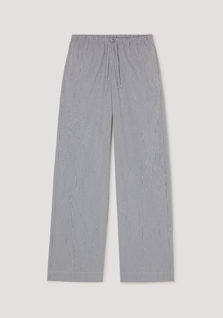 Crushed check pyjama trousers | mini grey check