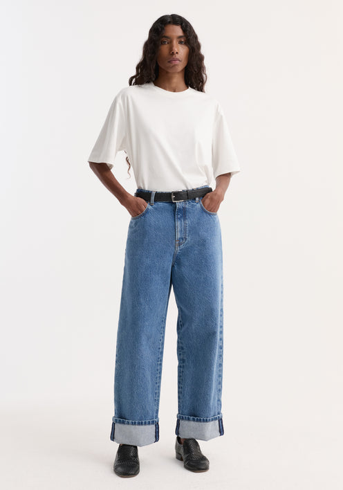 Turn-up baggy denim | heritage blue