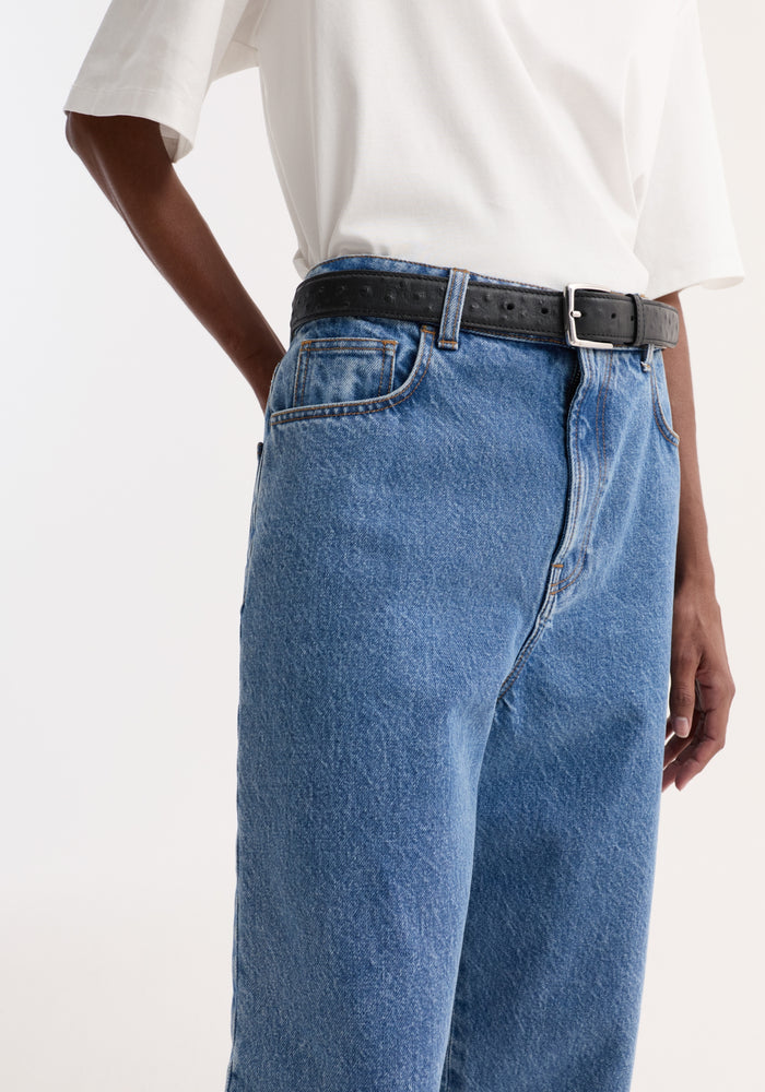 Turn-up baggy denim | heritage blue