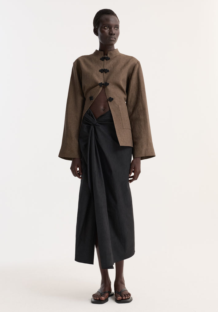 Sarong textured skirt | black