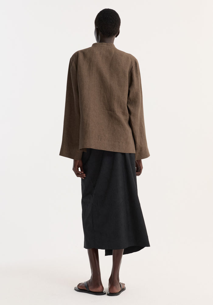 Sarong textured skirt | black