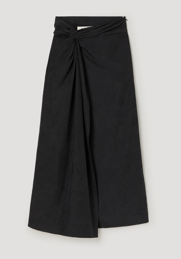 Sarong textured skirt | black
