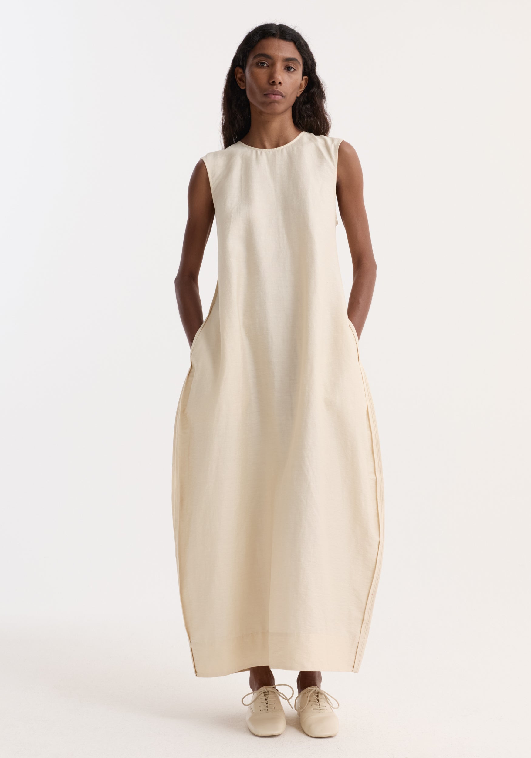Hourglass linen silk dress– Róhe