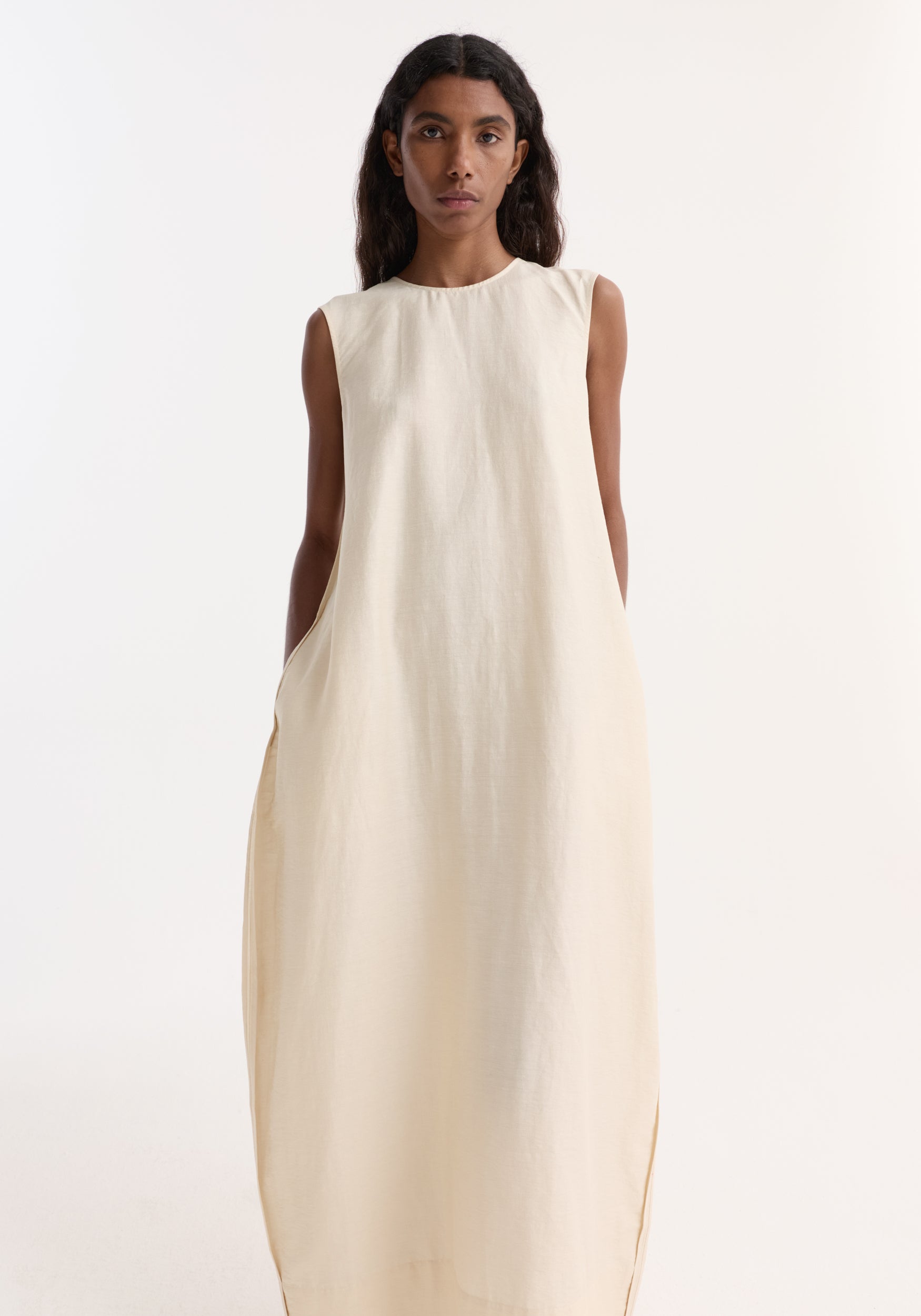Hourglass linen silk dress– Róhe