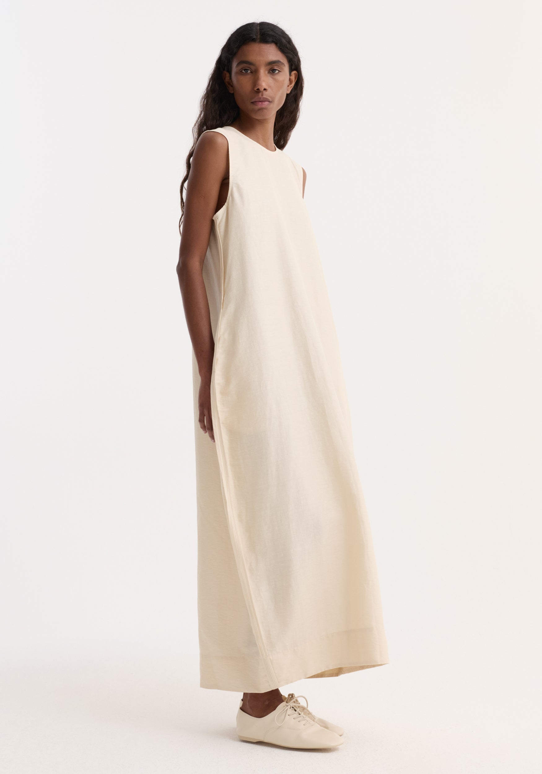 Hourglass linen silk dress– Róhe