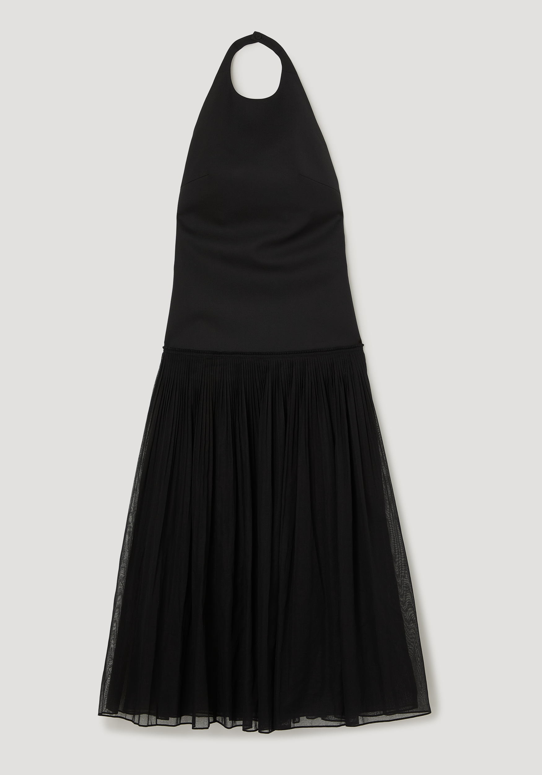 Pleated muslin halter dress Rhe Pleated muslin halter dress Rhe