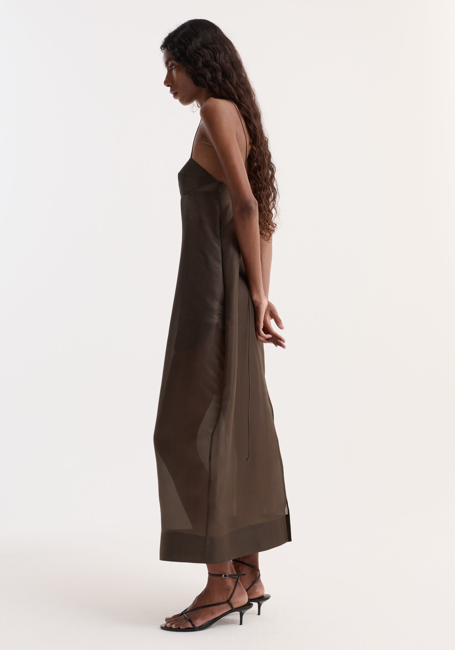 Sheer bustier volume dress– Róhe