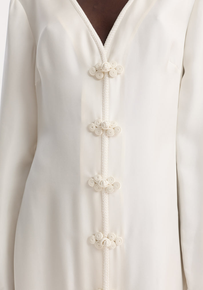 Pankou closure silk dress | cream