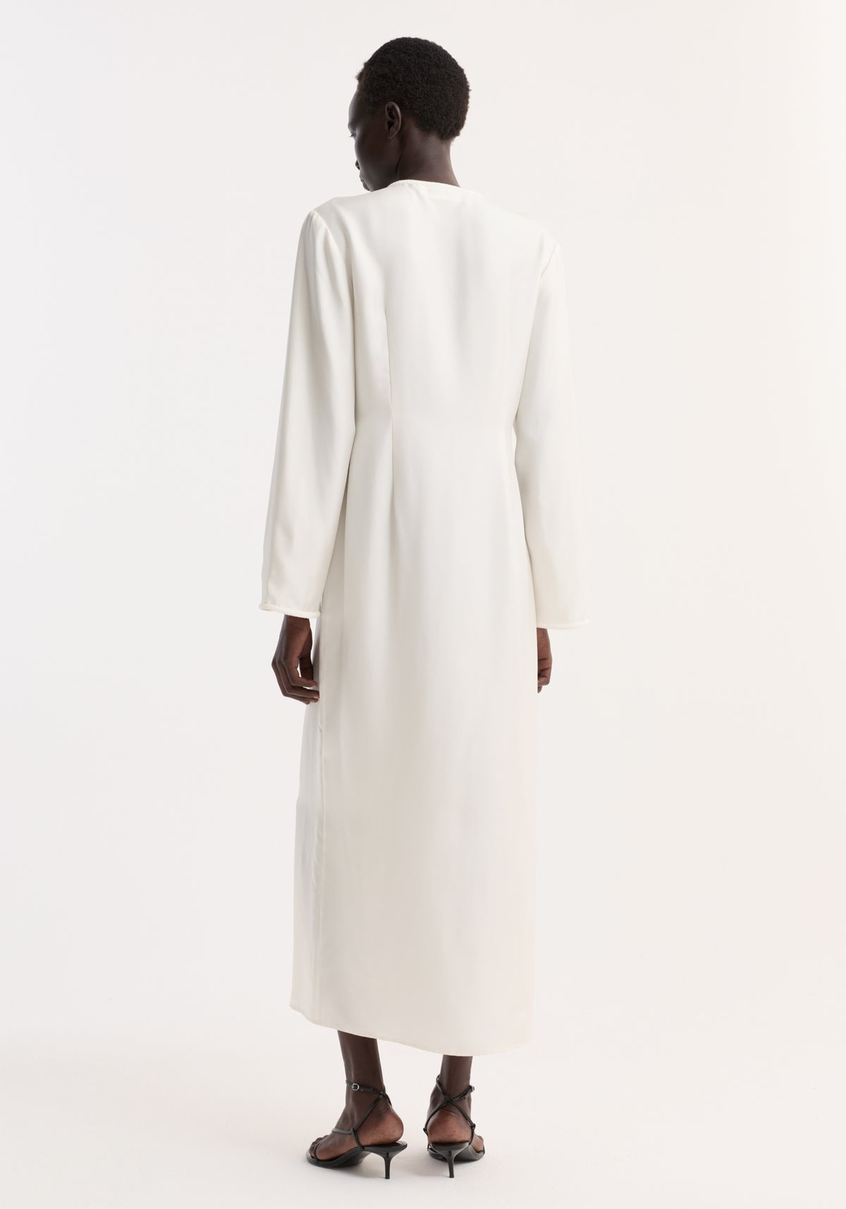 Pankou closure silk dress | cream
