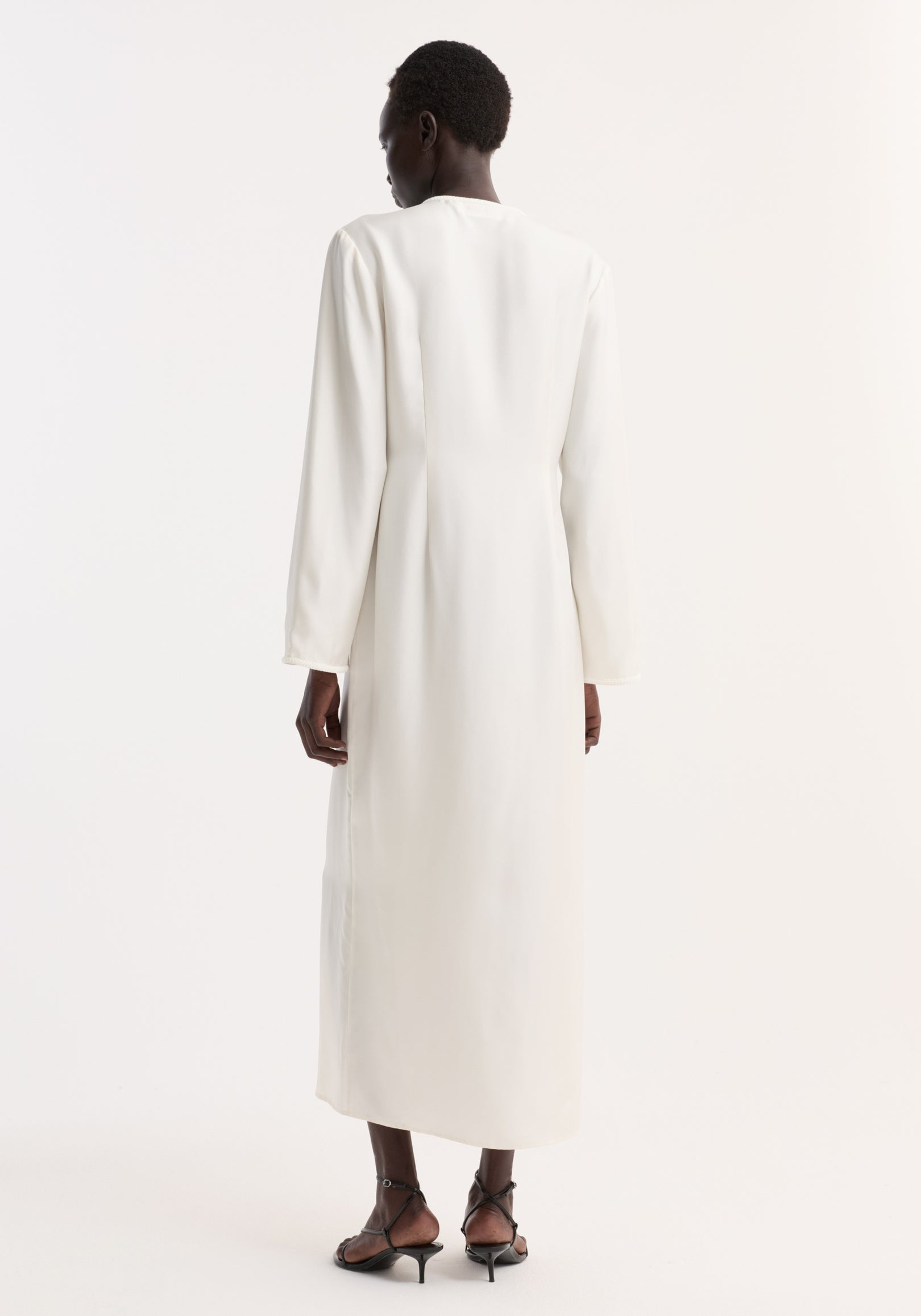 Pankou closure silk dress | cream