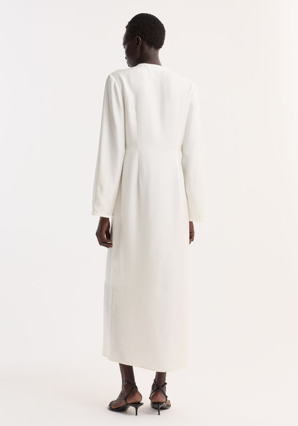 Pankou closure silk dress | cream