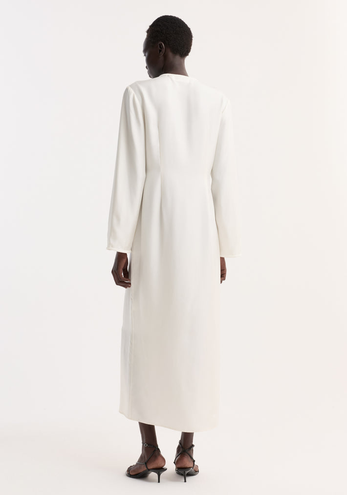 Pankou closure silk dress | cream