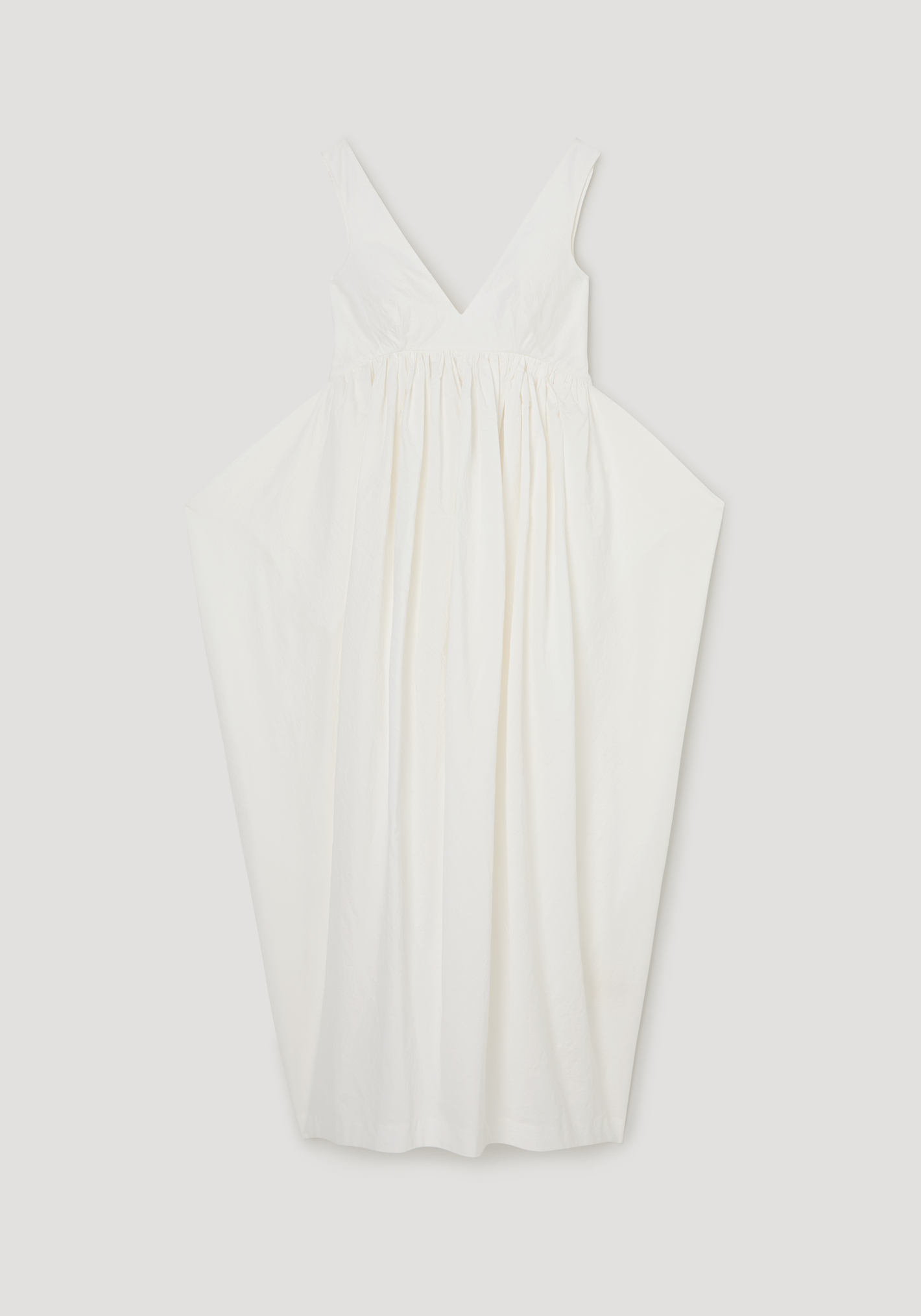 Sculptural textured cotton dress | off white