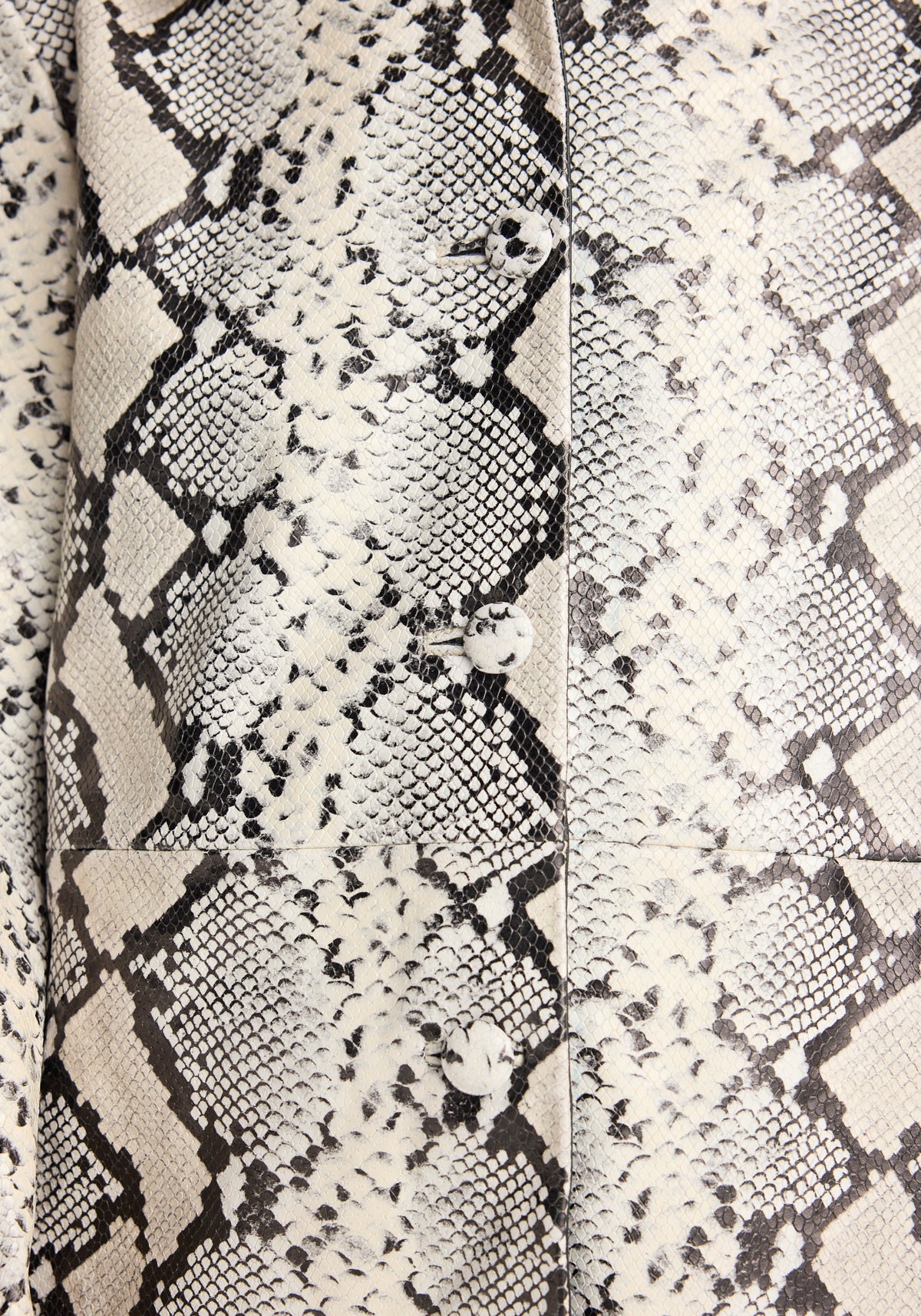 Snakeskin leather coat | snakeskin