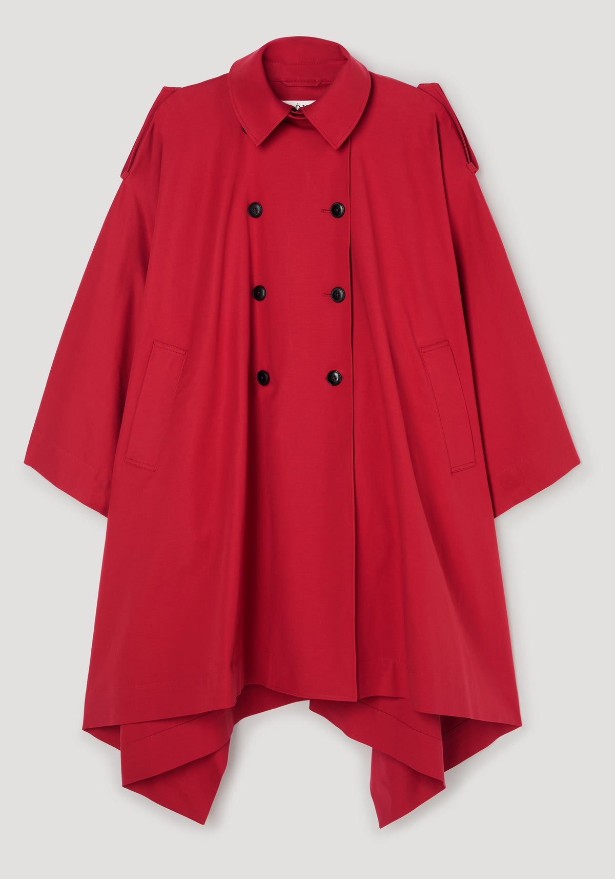 Cape trenchcoat | cherry