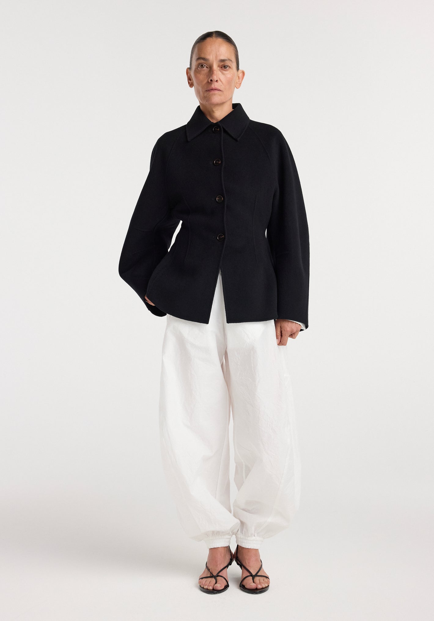 Double-faced sculptural jacket | black