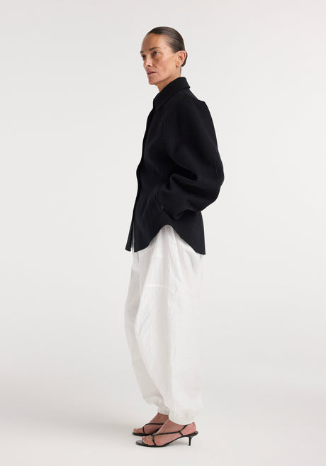 Double-faced sculptural jacket | black