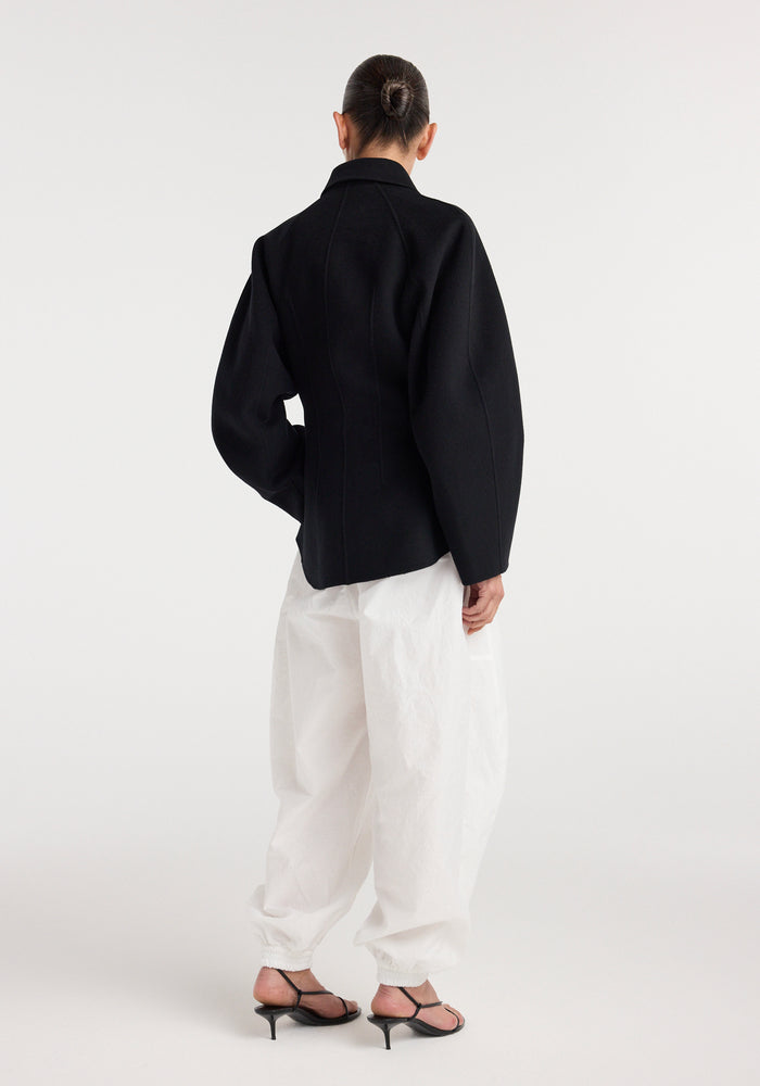 Double-faced sculptural jacket | black