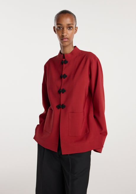 Pankou closure jacket | carmine