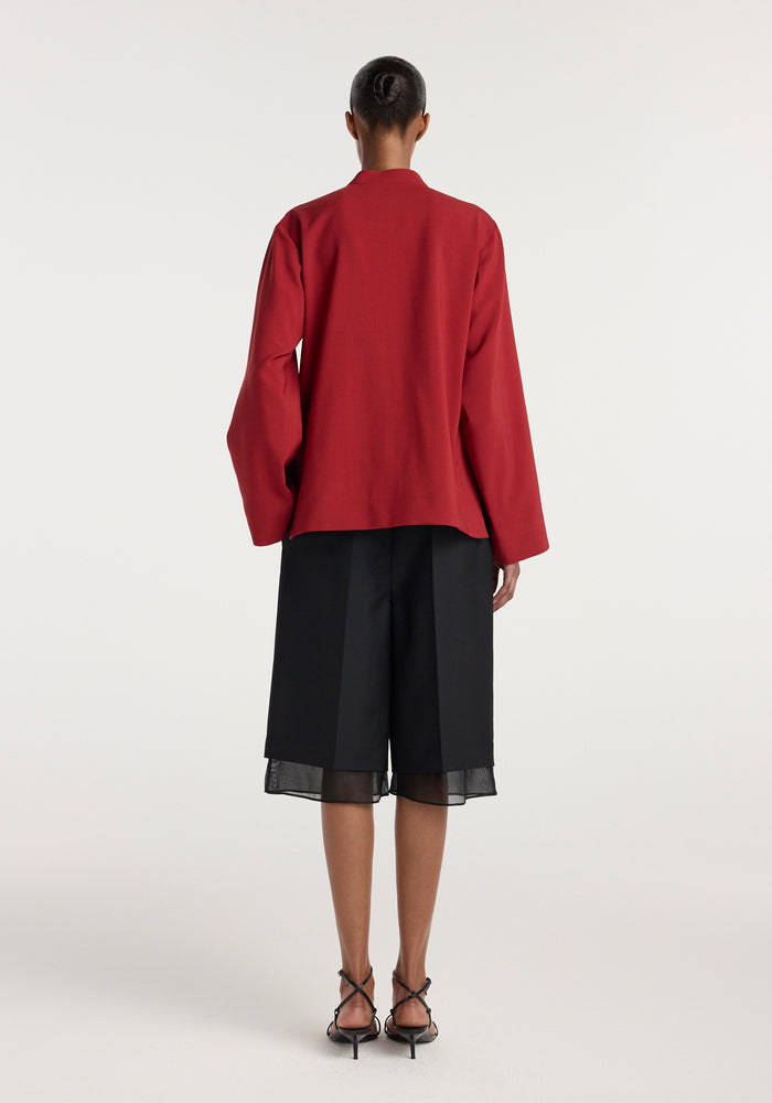 Pankou closure jacket | carmine