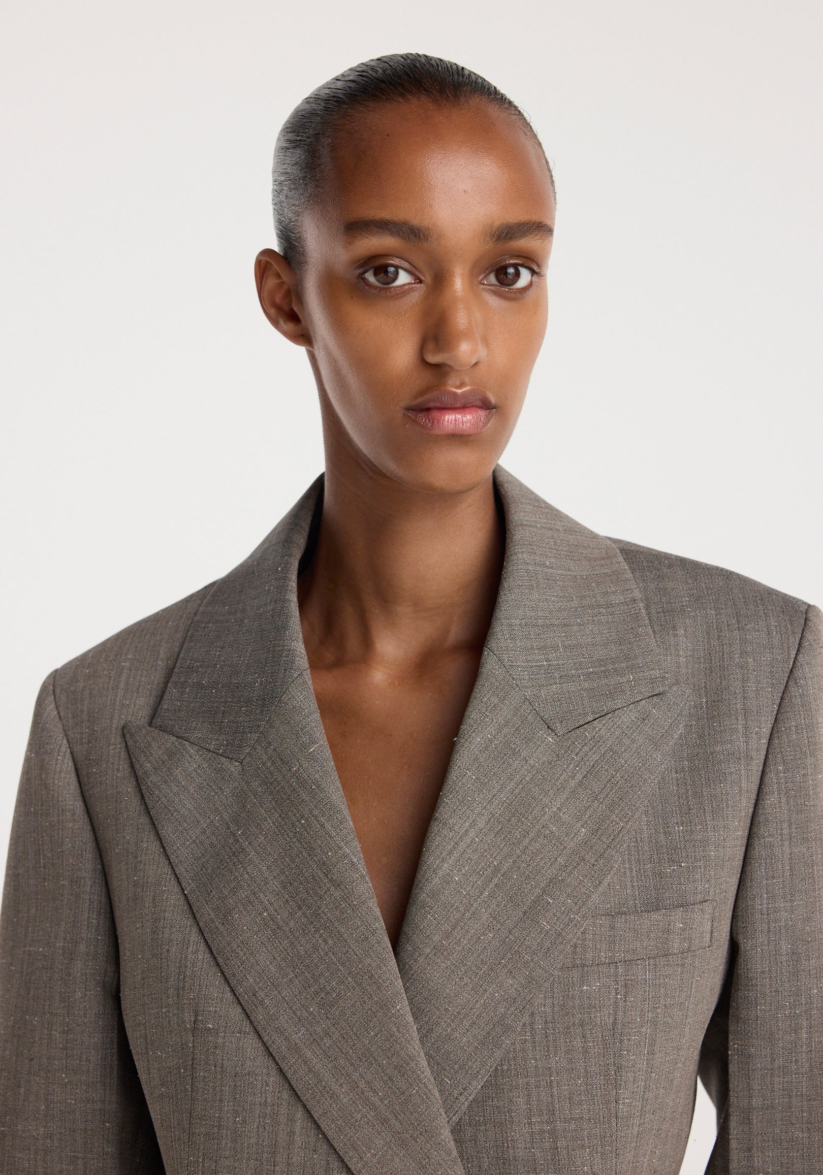 Hourglass shaped blazer | earth slub