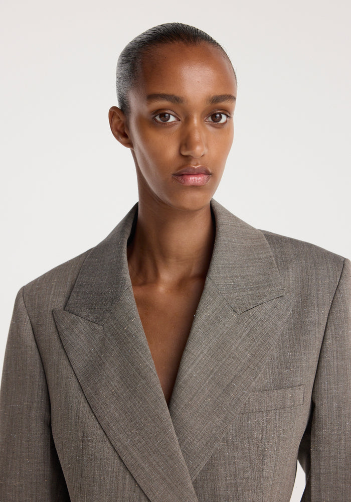 Hourglass shaped blazer | earth slub