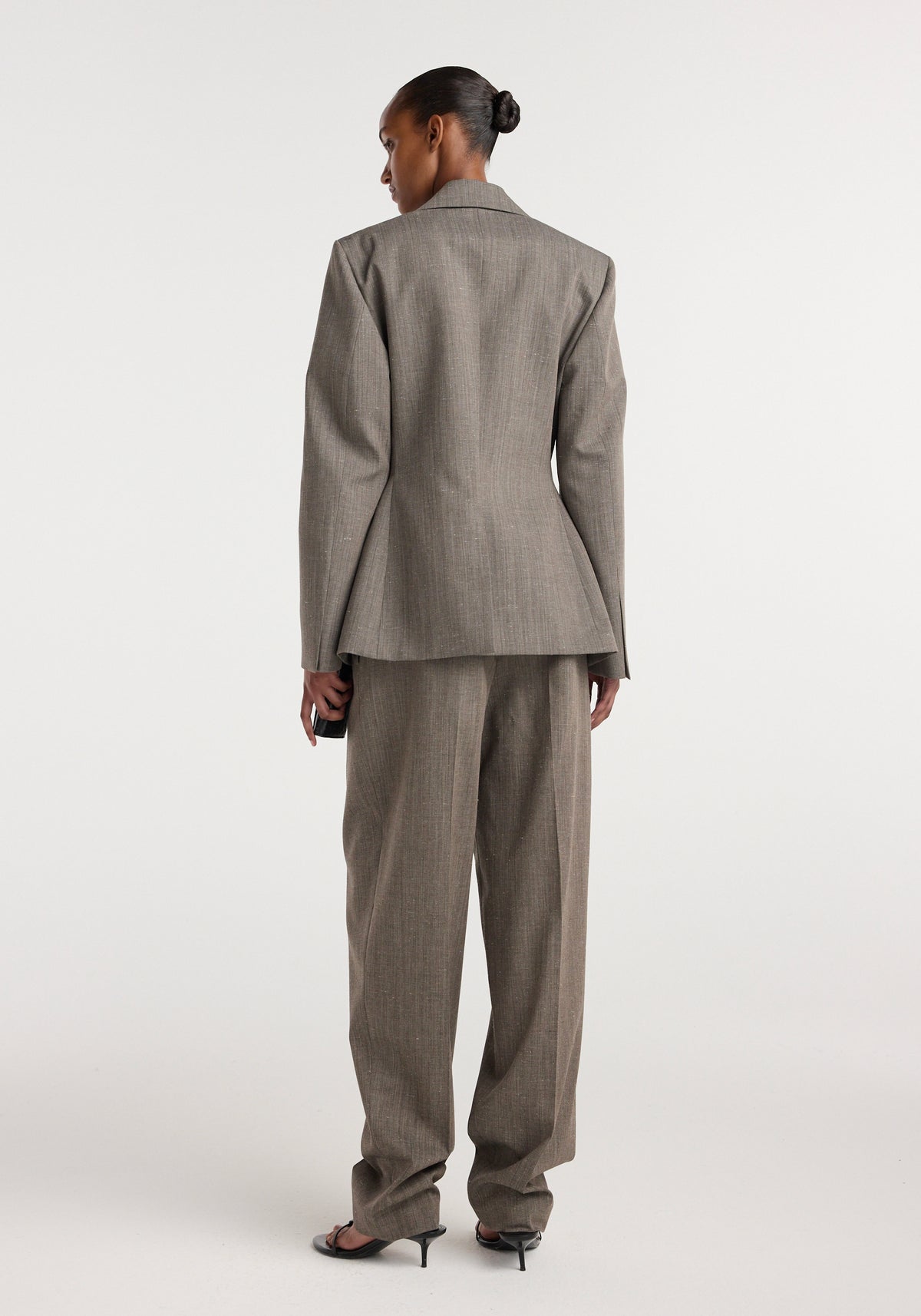 Hourglass shaped blazer | earth slub