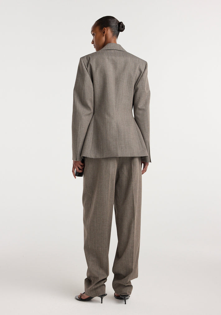 Hourglass shaped blazer | earth slub