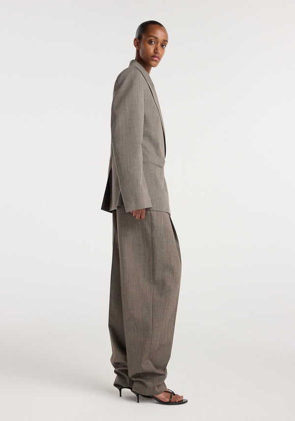 Hourglass shaped blazer | earth slub