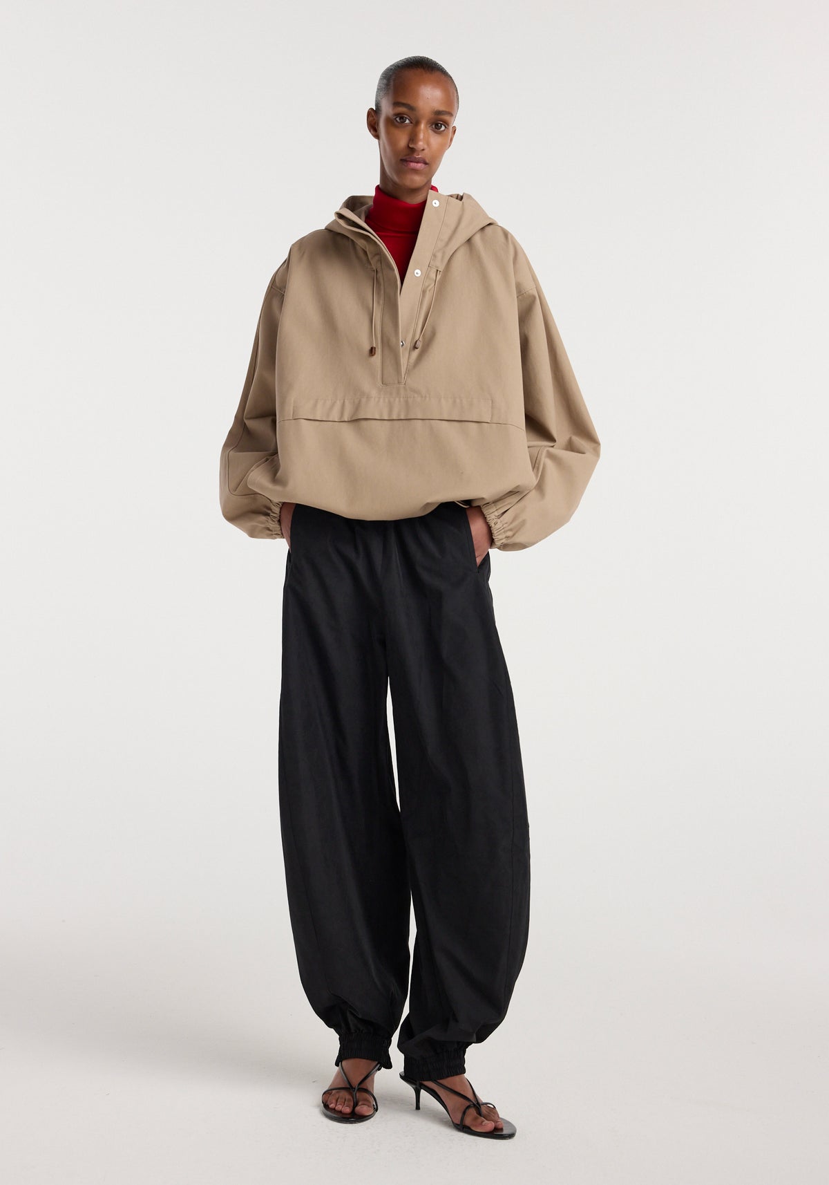 Hooded anorak | beige