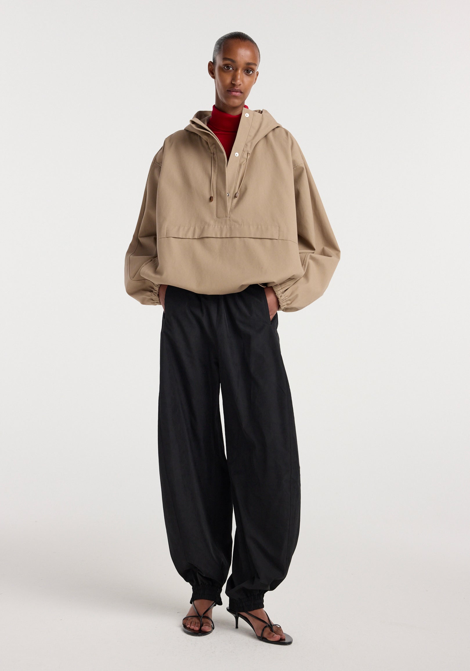 Hooded anorak | beige