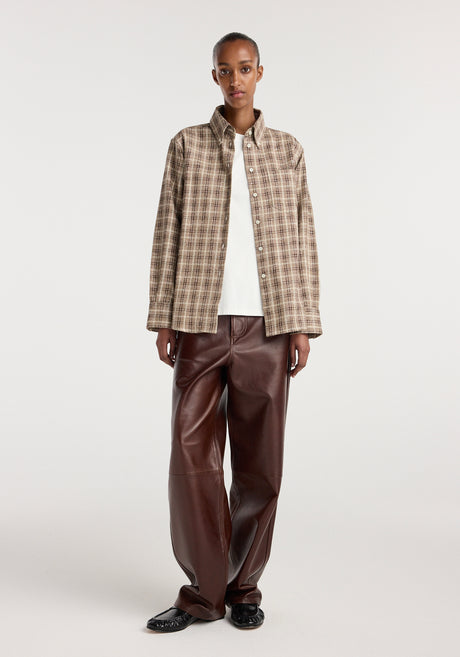 Oxford bouclé check shirt | boucle check