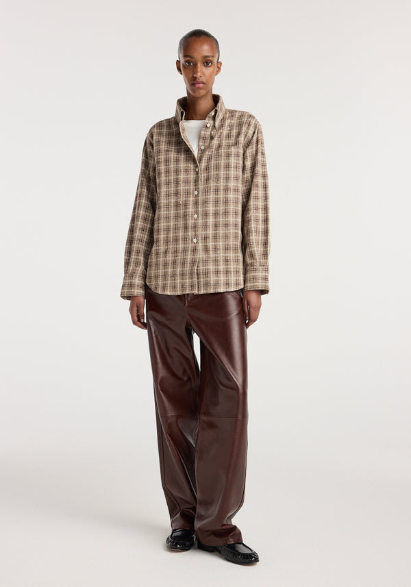 Oxford bouclé check shirt | boucle check