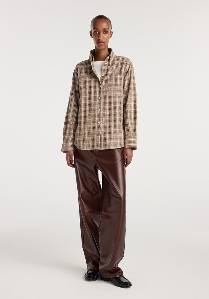 Oxford bouclé check shirt | boucle check