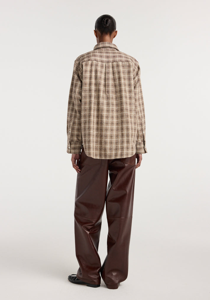 Oxford bouclé check shirt | boucle check