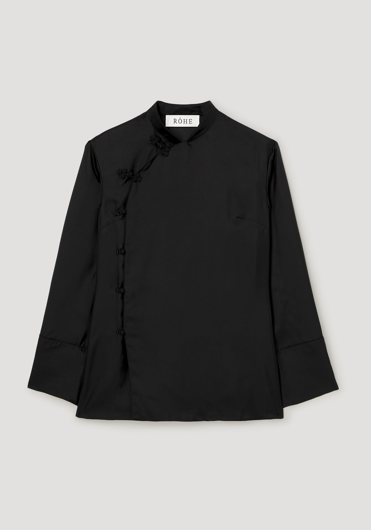 Pankou closure silk top | black