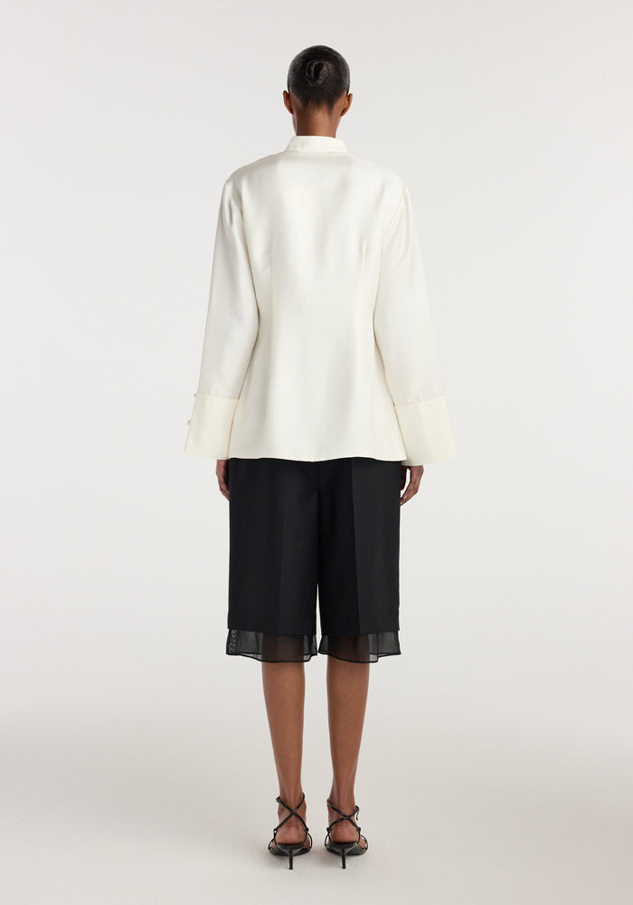 Pankou closure silk top | cream