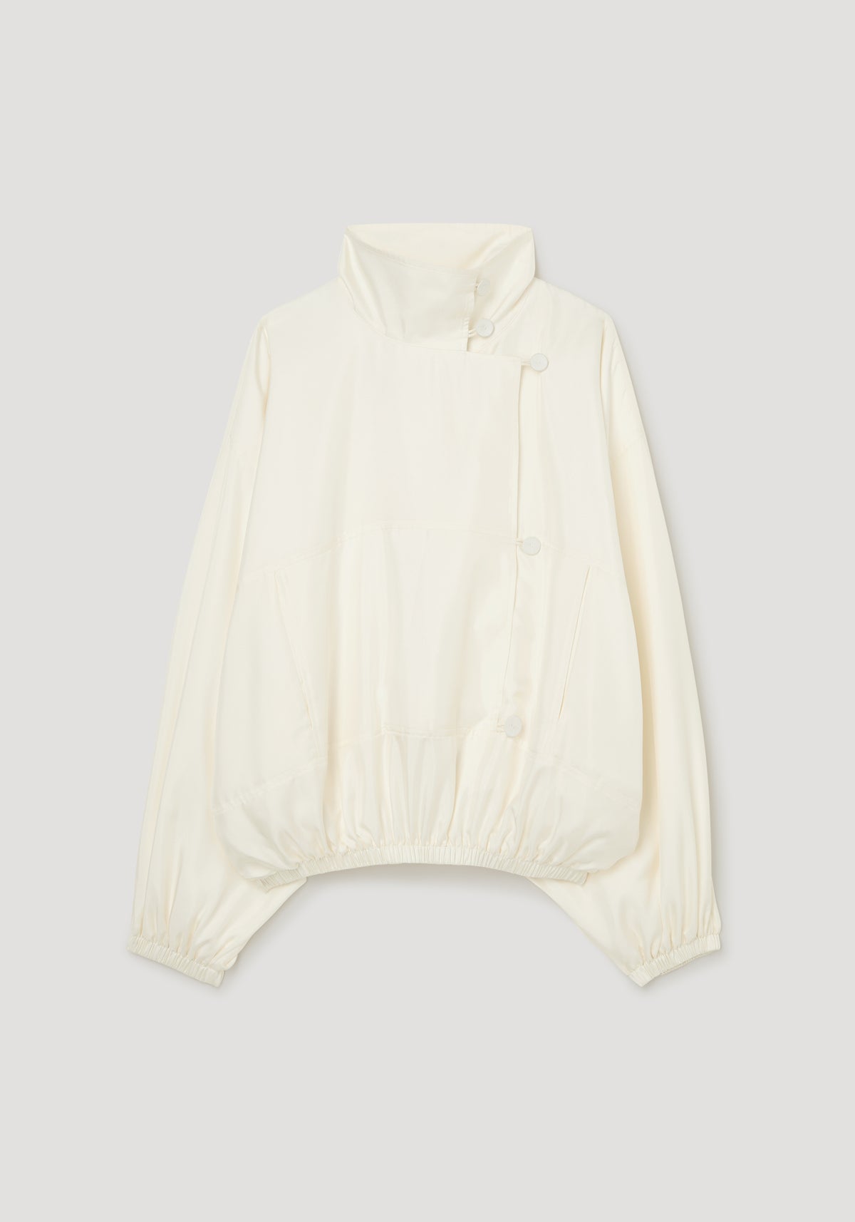 Silk blouson anorak | cream