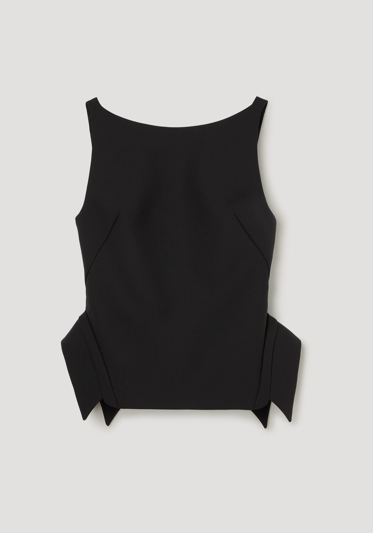 Deconstructed collar top | black