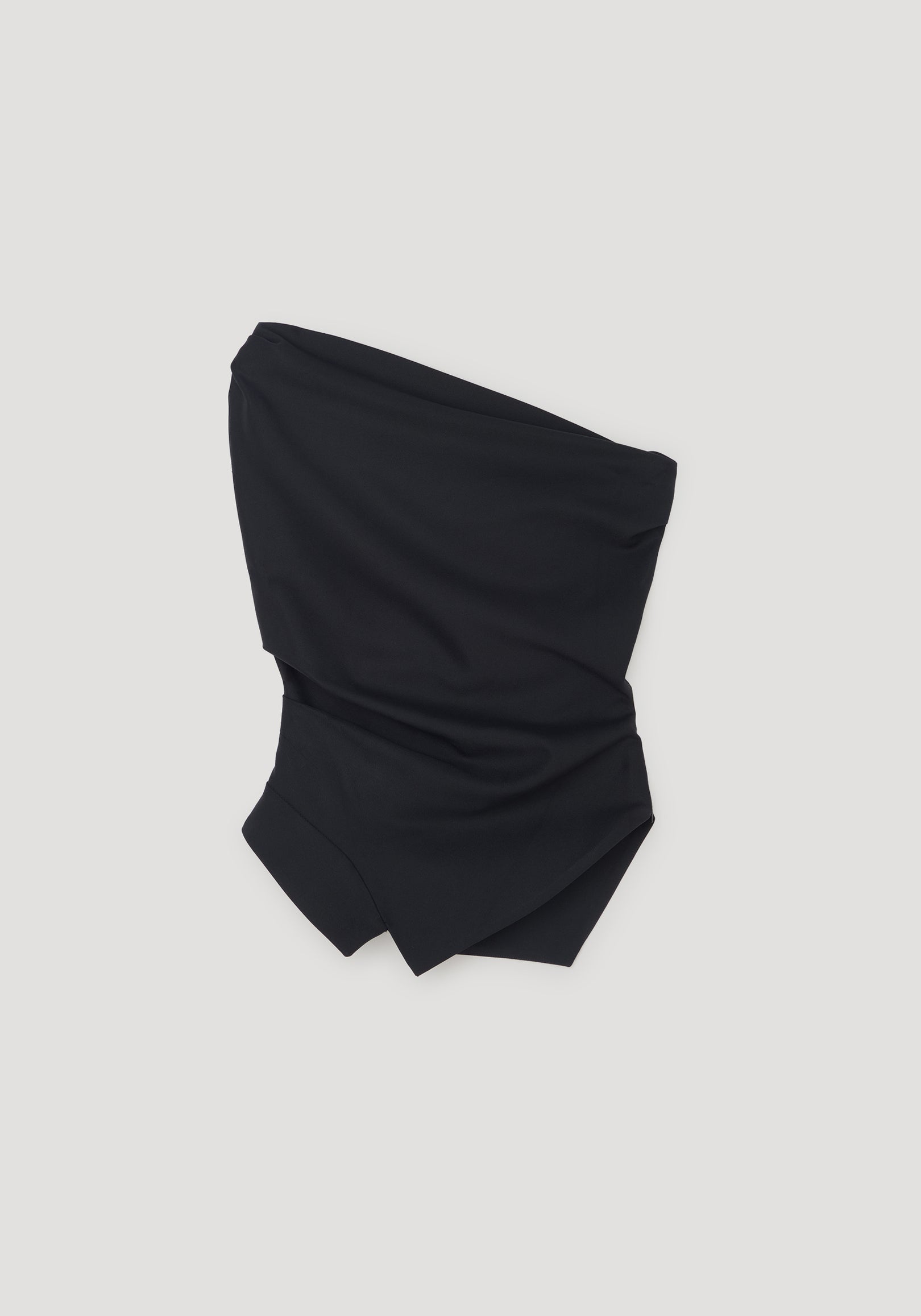 Off shoulder lapel top | black