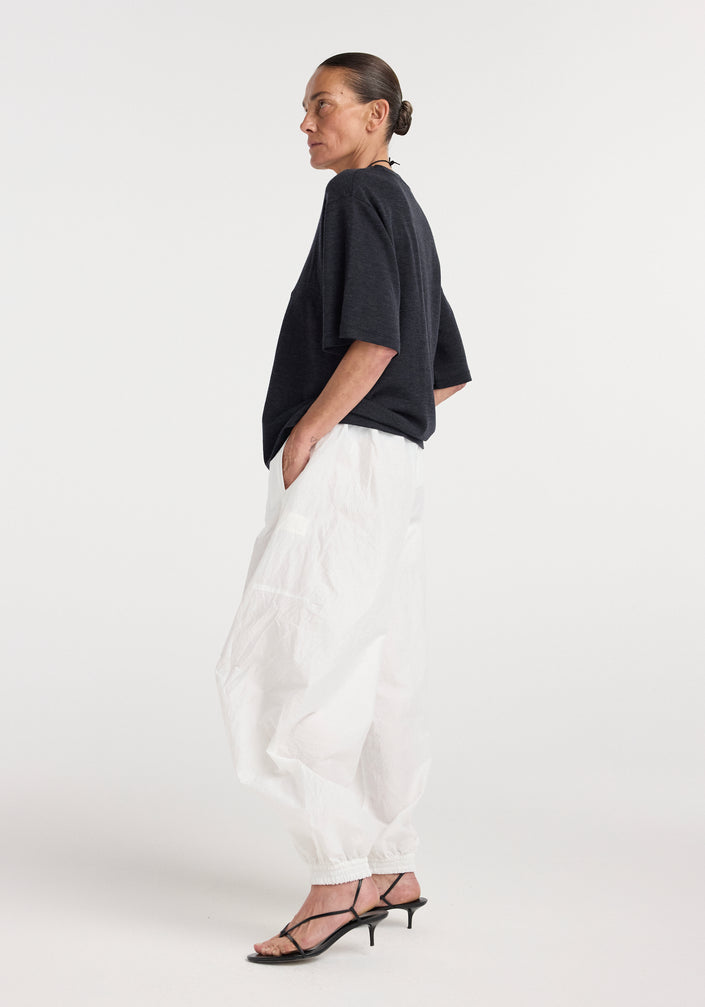 Oversized merino t-shirt | anthracite melange