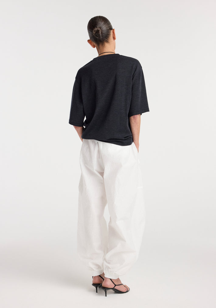 Oversized merino t-shirt | anthracite melange