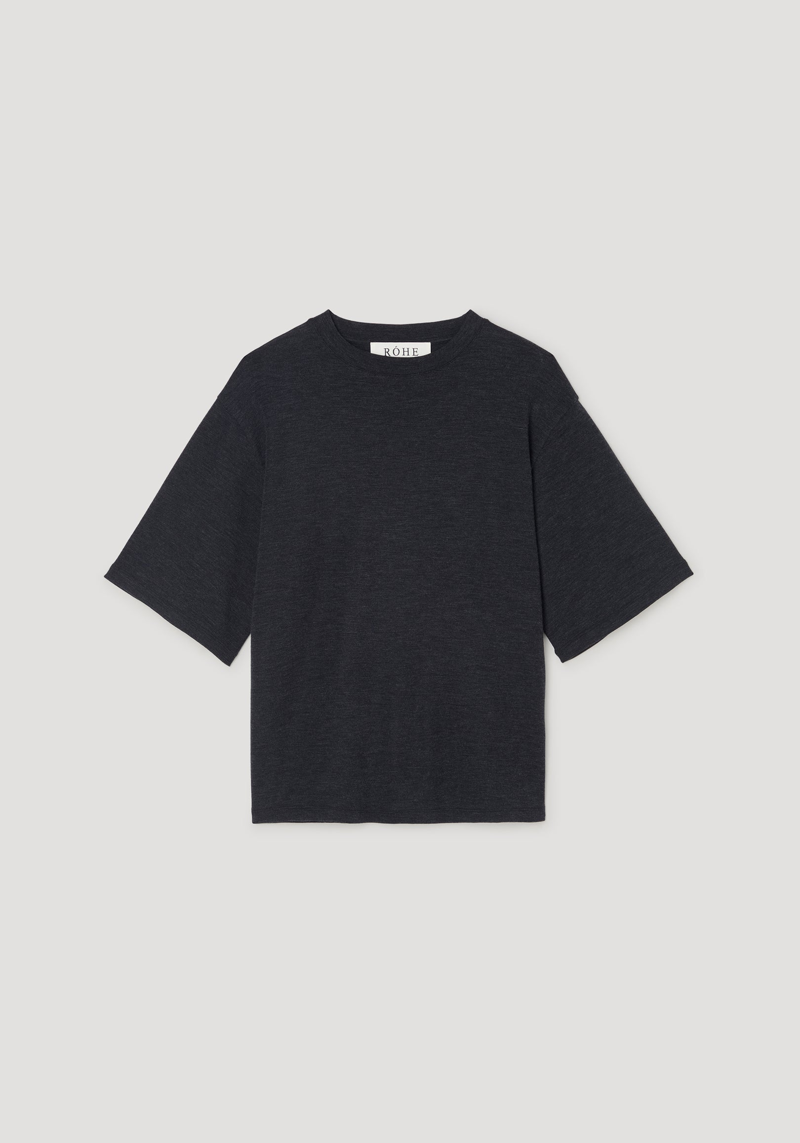 Oversized merino t-shirt | anthracite melange