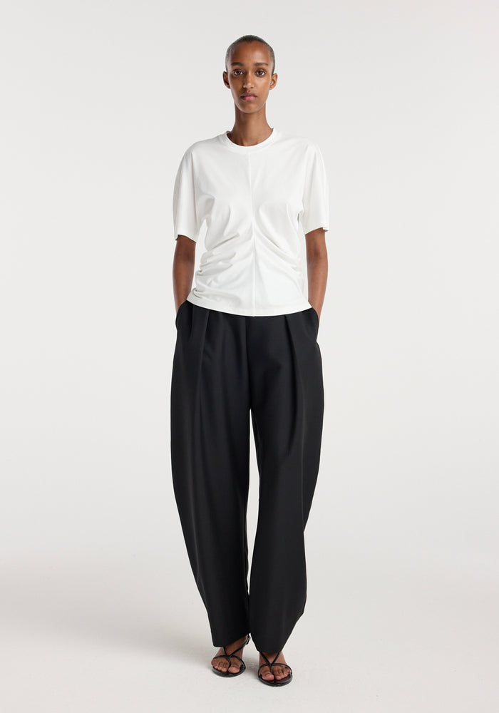 Draped t-shirt | off white