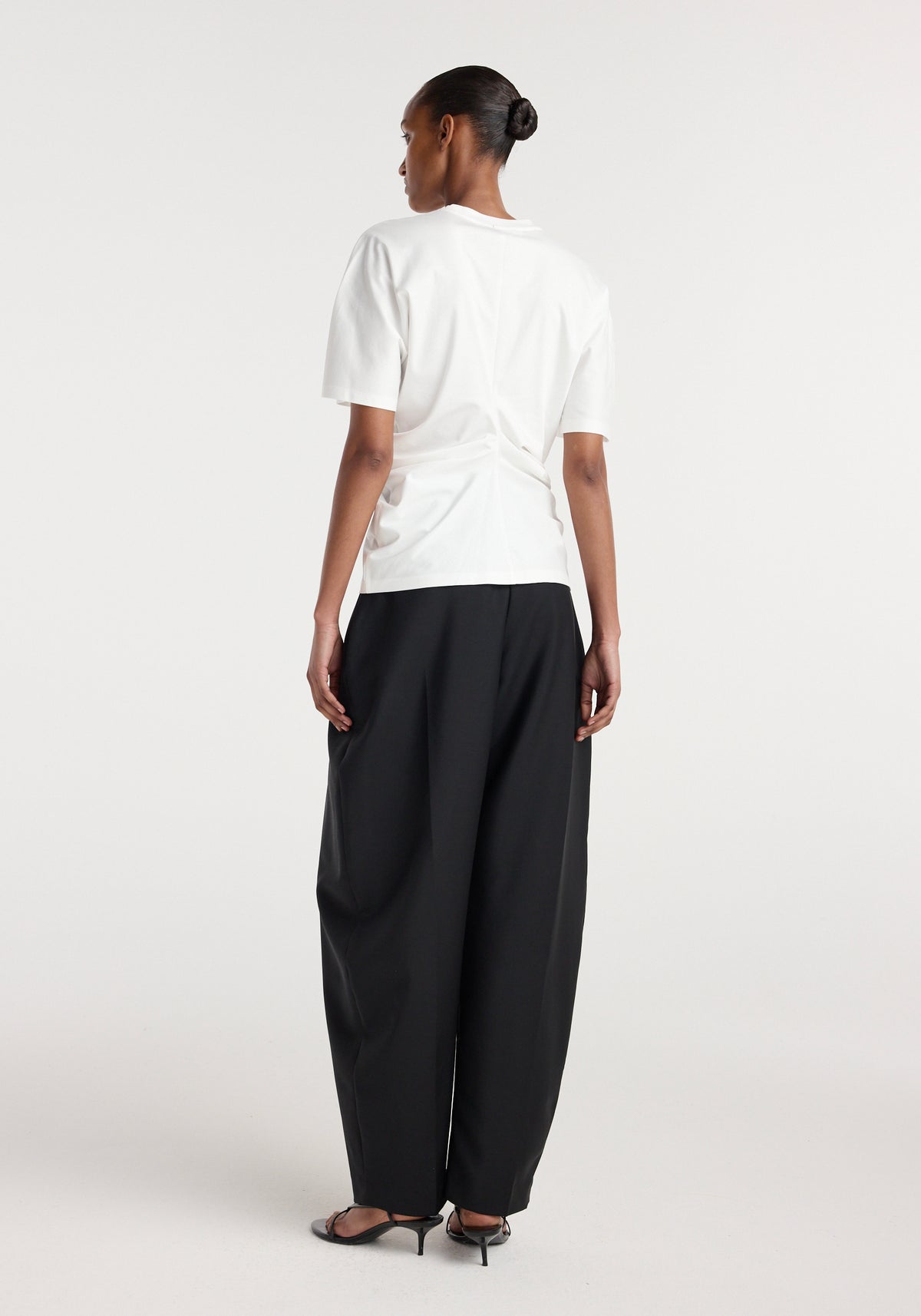 Draped t-shirt | off white