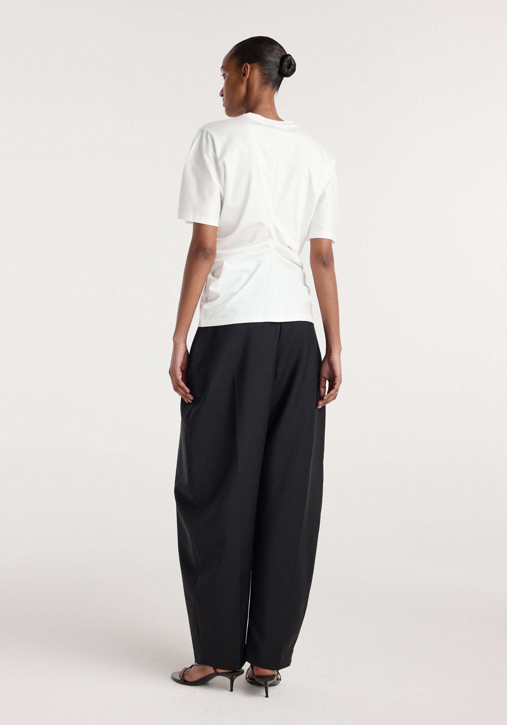 Draped t-shirt | off white