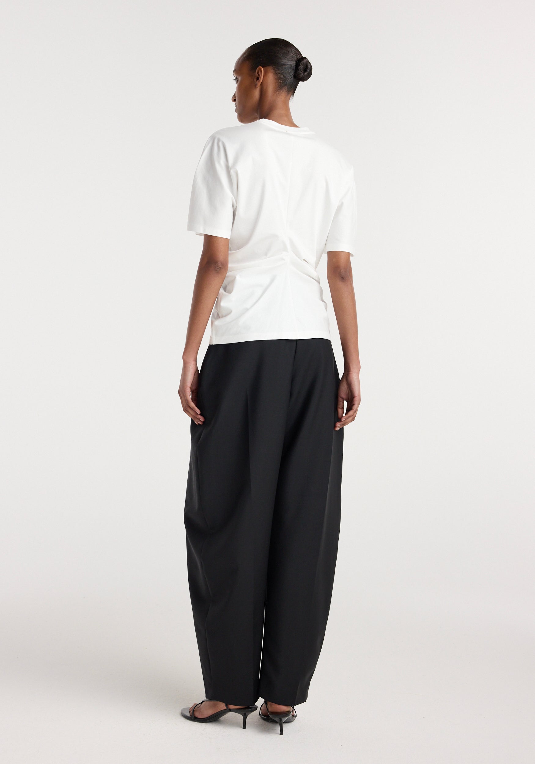 Draped t-shirt | off white